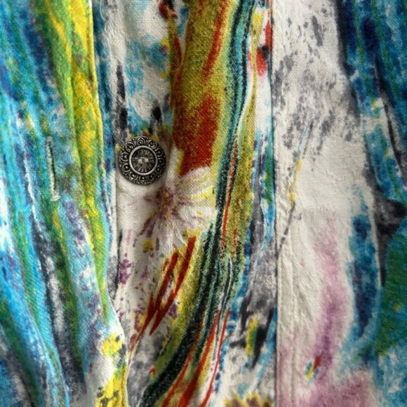 Parsley & Sage Multicolor Abstract Lined Jacket XL - Picture 8 of 16